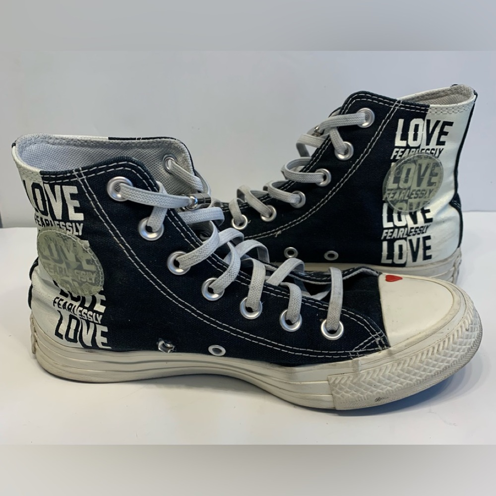 RARE 🔥 Converse- US 6 Love yourself fearlessly love yourself first High tops